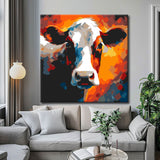 Paint by Numbers Cow Portrait Art