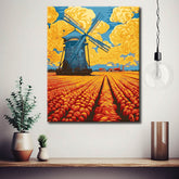 Painting by Numbers Flower Field Netherlands