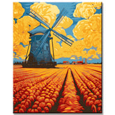 Painting by Numbers Flower Field Netherlands
