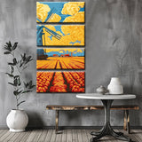 Painting by Numbers Flower Field Netherlands 4-Panel
