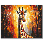 Painting by Numbers Giraffe in The forest