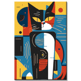 Kandinsky-inspired Cat Portrait Paint by Numbers