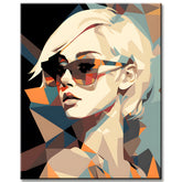 Paint by Numbers Art Blonde Girl