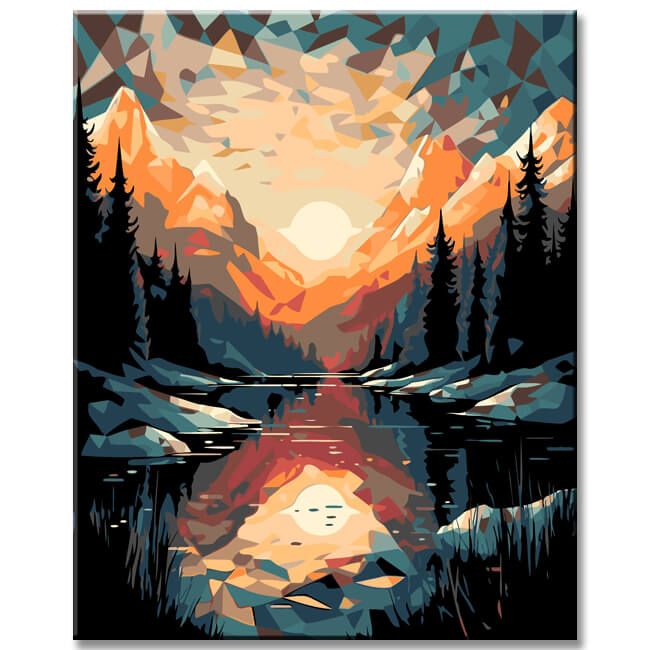 Painting by numbers - Abstract nature in geometric representation