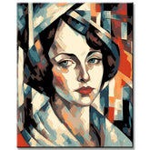 Paint by Numbers White Dress 1940s-1950s in the Style of Popova