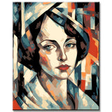 Paint by Numbers White Dress 1940s-1950s in the Style of Popova