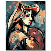 Abstract Female Portrait in Picasso Style for Painting by Numbers