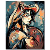 Cubist Portraits As A Gallery Wall Abstract and Colorful Canvas Pictures 5-Panel