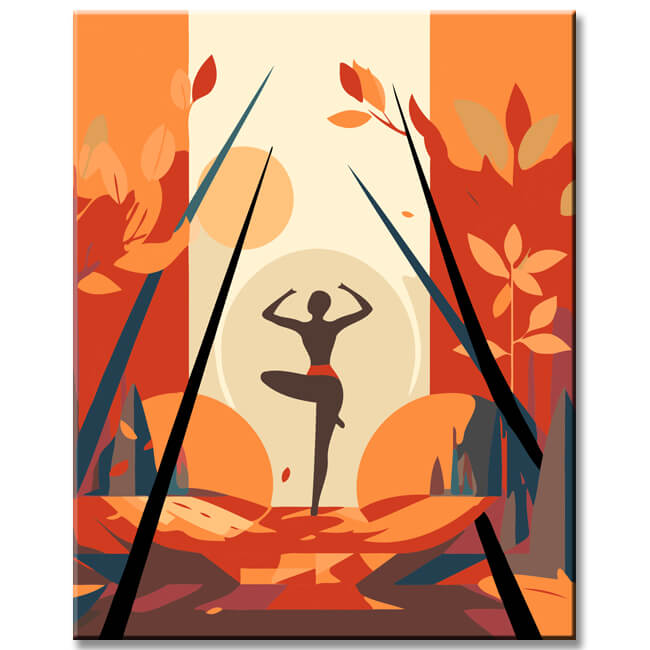 Yoga picture to color - paint by numbers