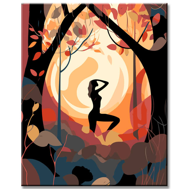 Yoga picture to color - paint by numbers