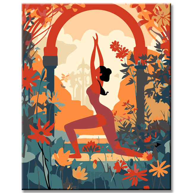 Yoga picture to color - paint by numbers