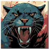 Painting by numbers jaguar portrait