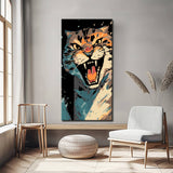 Painting by numbers leopard portrait