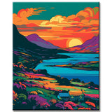 Sunset At The Ring of Kerry Painting by Numbers