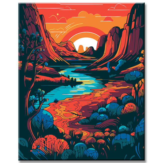 Living Uluru painting by numbers - shipping from DE
