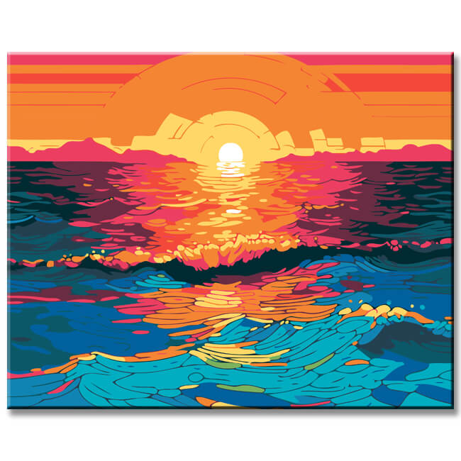 Sea Surf Pop Art Art Painting by Numbers