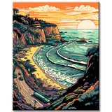 Ocean Road Sunrise Painting by Numbers - Shipping from DE