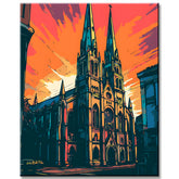 Colorful Church Painting by Numbers