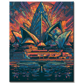Colorful Sydney Opera House Painting by Numbers