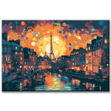 Paris Painting Gustav Klimt Style Paint by Numbers