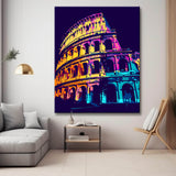 Pop Art Colosseum Rome Painting by Numbers - Shipping from DE