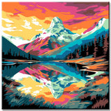 Mountain Lake idyll Painting by Numbers