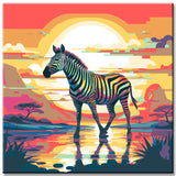 Zebra Walk Paint by Numbers