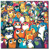 Paint by Numbers Kawaii Penguins