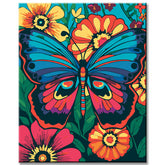 Paint by Numbers Flower Pop Art Illustration