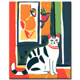 Painting by Numbers Cats Henry Matisse Style