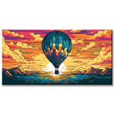 Paint by Numbers Hot Air Balloon in Van Gogh Style
