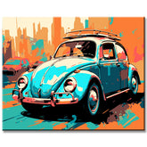 Painting by Numbers Illustration VW Beetle