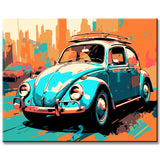 Painting by Numbers Illustration VW Beetle