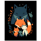 Painting by Numbers for Children Fox Illustration
