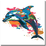 Paint by Numbers Pinball Dolphin