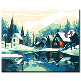 Painting by Numbers Winter in The Alps