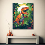 T-Rex in The Jungle Painting by Numbers
