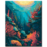 Tropical Underwater World Painting by Numbers