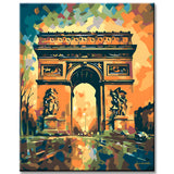 Paris Triumphal Arch Painting by Numbers