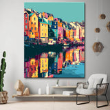 Swedish Coastal Houses Painting by Numbers - Shipping from DE