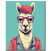 Alpaca portrait - painting by numbers