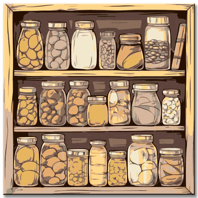 Preserving Shelf - Paint by Numbers