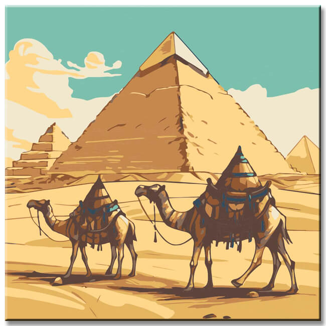 Pyramids in Giza - Paint by Numbers