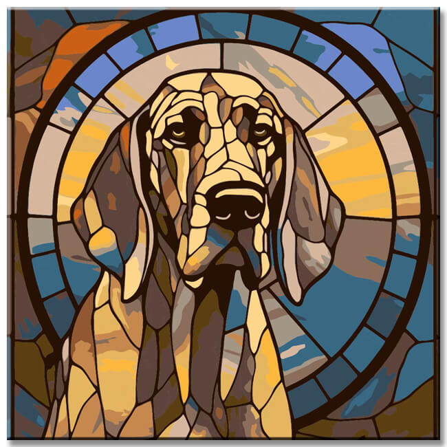 Stained glass window Great Dane - painting by numbers