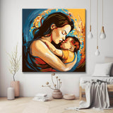 Mother and baby - painting by numbers