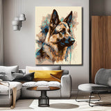 Paint by Numbers German Shepherd Painting