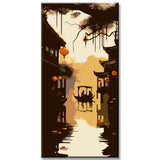 Paint by Numbers Asian Village Illustration