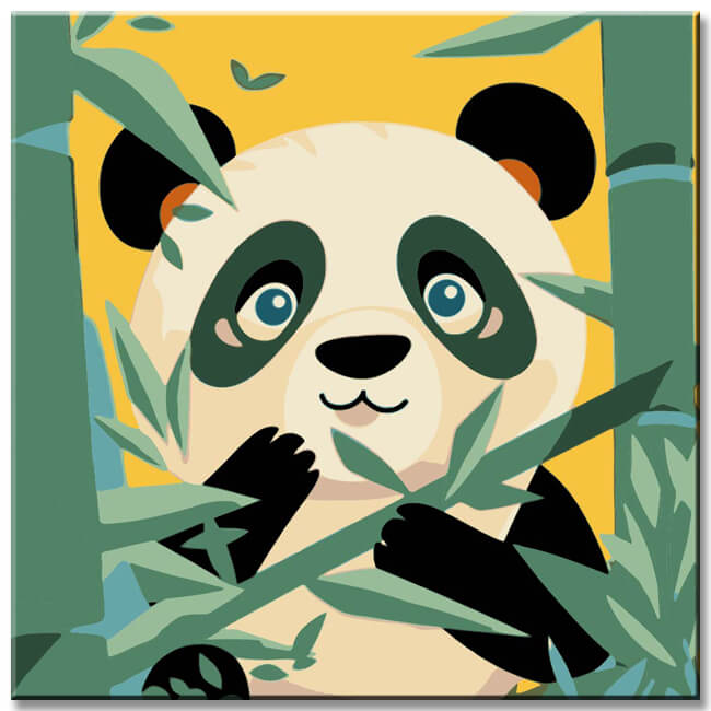 Panda in the Bamboo Forest - Paint by Numbers Artwork