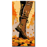 Women's suede boots - painting by numbers
