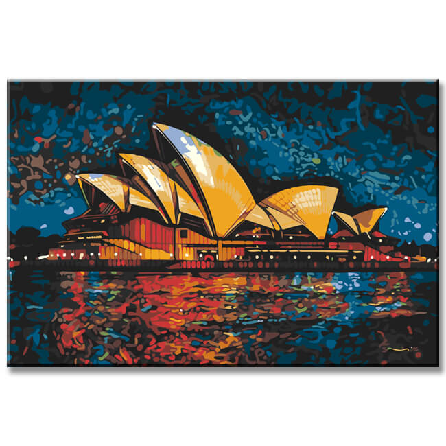 Sydney Opera House Australia Painting by Numbers - Shipping from DE